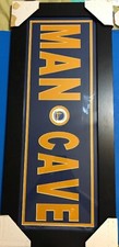 Golden State Warriors "Man Cave" 13x31 Custom Frame Display Sign, Plexi Glass