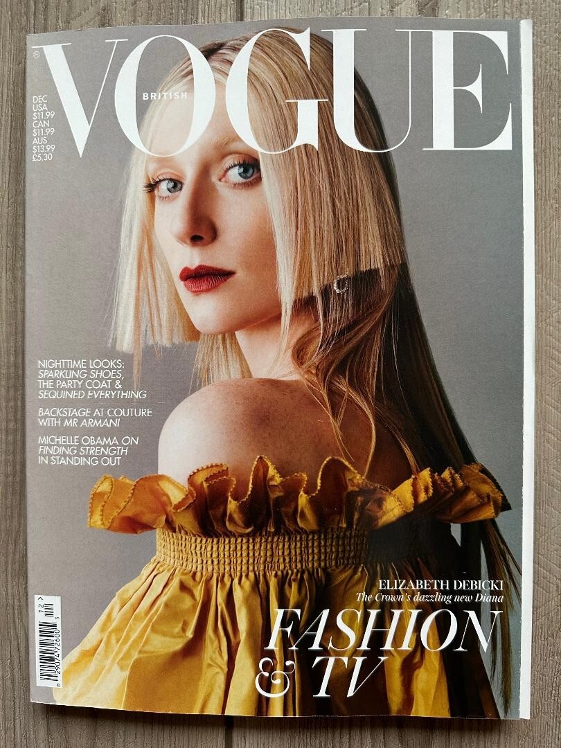 ELIZABETH DEBICKI Crown's Diana NEW Vogue Magazine December 2022