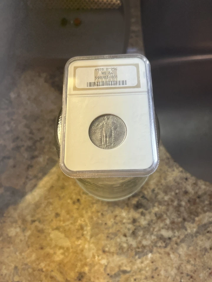 1926-D US Mint Standing Liberty Silver 25c NGC/ANACS MS64 Great Looking Specimen - Image 4 of 4