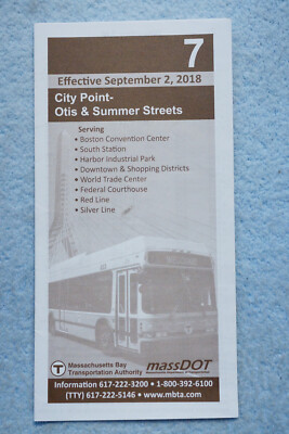 T - Massachusetts Bay - Route 7 - City Point - Otis & Summer Sts - Sept 2, 2018