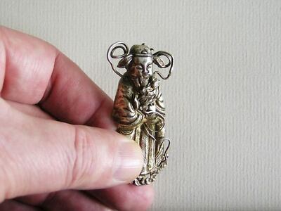Antique Chinese hat ornament with one of the Three Star Gods