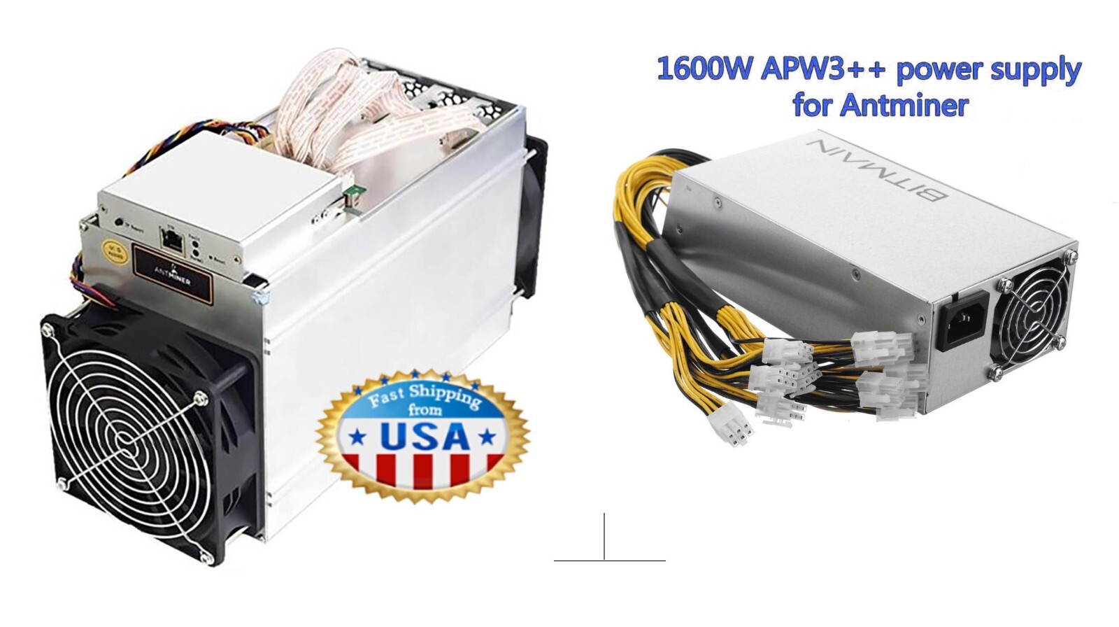 Bitmain Miner D3. 19.3GH/s ASIC With APW3++ PSU, Great Work Condition Orgin BOX.