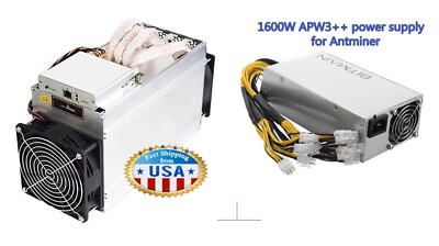 Bitmain Miner D3. 19.3GH/s ASIC With APW3++ PSU, Great Work Condition Orgin BOX.