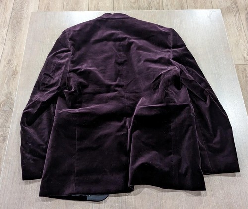 $ 695 Herren Boss Theory "Chambers" Samt schmale Passform Abendessen Jacke Malbec US 36R - Bild 5 von 8