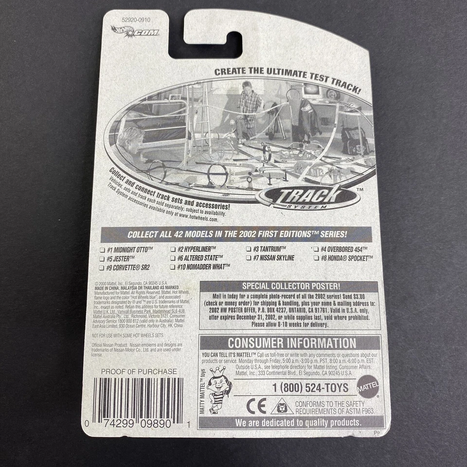 Hot Wheels First Editions 7 of 42 Nissan Skyline Blue Collector No 019 NEW - Image 3 of 3