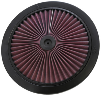 K&N Black Powder Coated X-Stream Top Filter - 14'' Outside Dia. part 66-1401