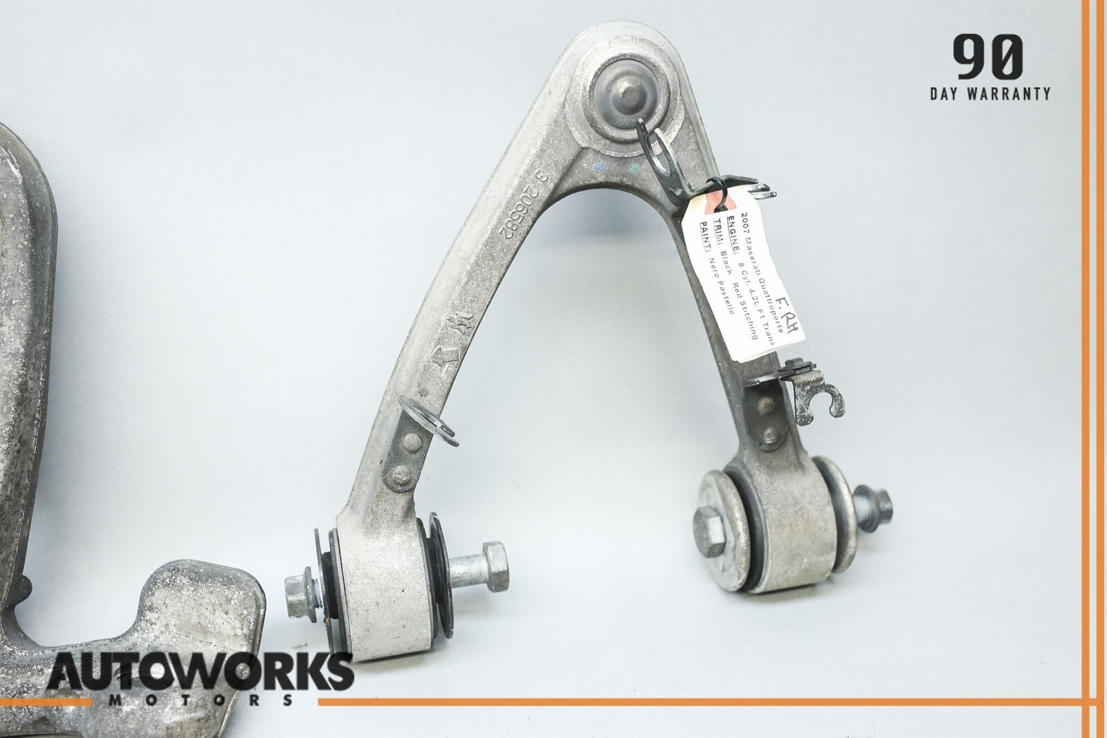 03-10 Maserati Quattroporte M139 Front Right Upper & Lower Arm w/ Knuckle OEM