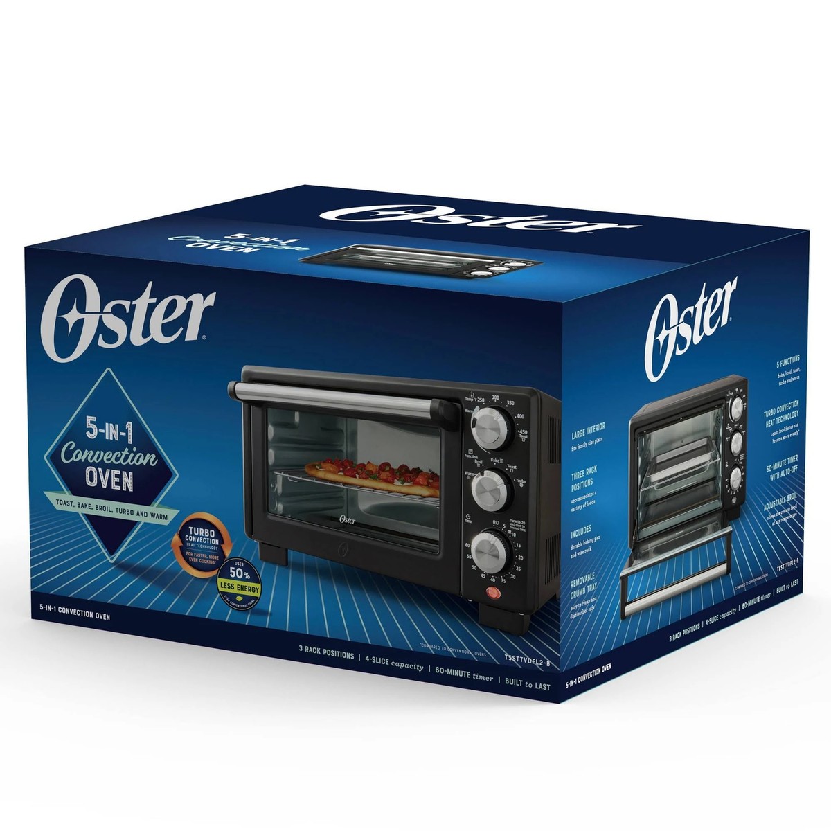 Brand New Oster 4 Slice Countertop Convection Toaster Oven – Matte