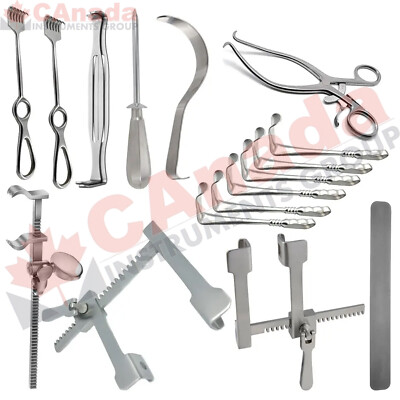 Retractor Core Instruments Retractor Instrument Set of 17pcs for Surgical Procedures, Retractor ...