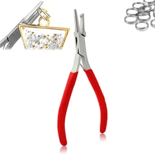 Jeweler Split Ring Pliers Beading Arts & Crafts Hobby Crafting Jewelry Tool, Red