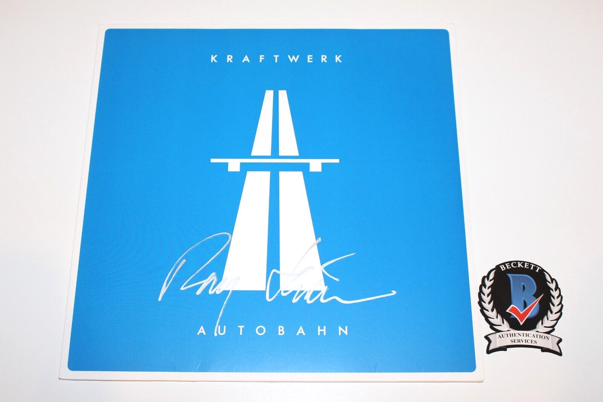 RALF HUTTER SIGNED KRAFTWERK AUTOBAHN ALBUM VINYL RECORD LP