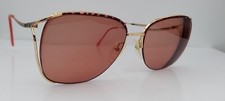Vintage Lynn 023 Gold Oval Half-Rim Metal Sunglasses Italy FRAMES ONLY