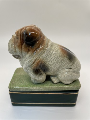 Vintage Japanese Takahashi Ceramic English Bulldog Hidden Compartment Figure - Picture 5 of 21