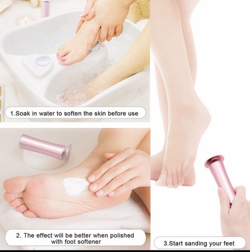 Electric Foot File Grinder Dead Hard Skin Callus Remover Feet Pedicure Tools NEW - Picture 5 of 5