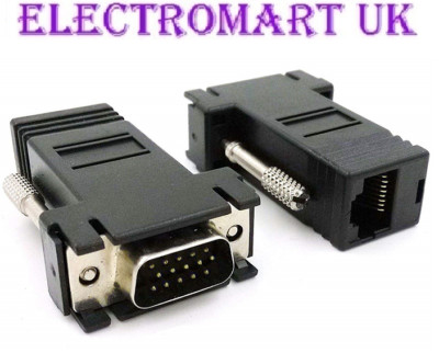 VGA OVER CAT5 CAT6 RJ45 NETZWERKKABEL EXTENDER EXTENDER BIS ZU 33 M 100 FUSS