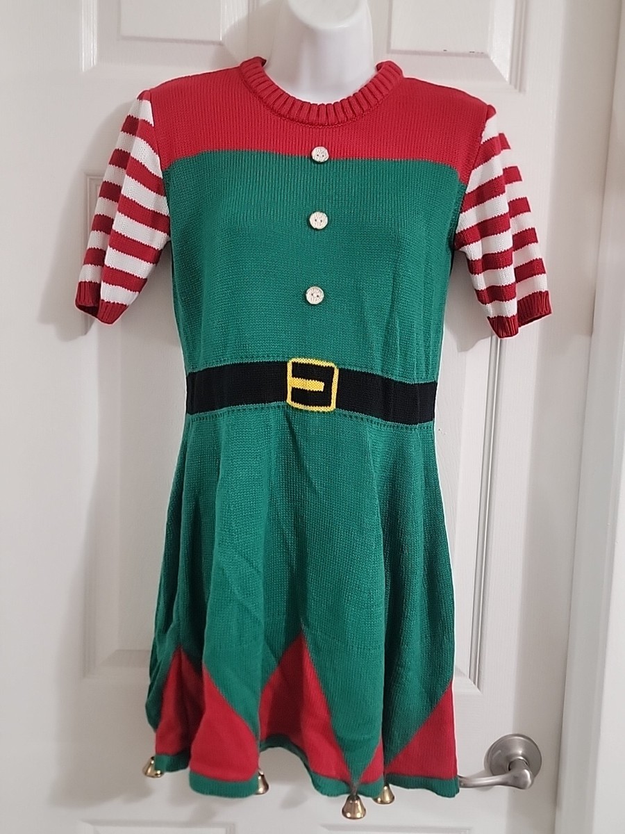 green elf sweater dress Women's Elf Sequin Dress | Unique Holiday Dress | High Strength & Durable Material | Green main image 0
