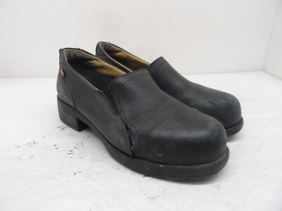 Mellow Walk Women's Slip-On Vanessa Steel Toe Work Pumps 402109 Black Size 5.5D