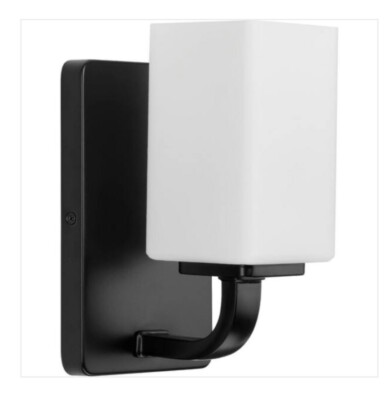 Progress Lighting Cowan  1-Light Matte Black Vanity Light. READ DESCRIPTION