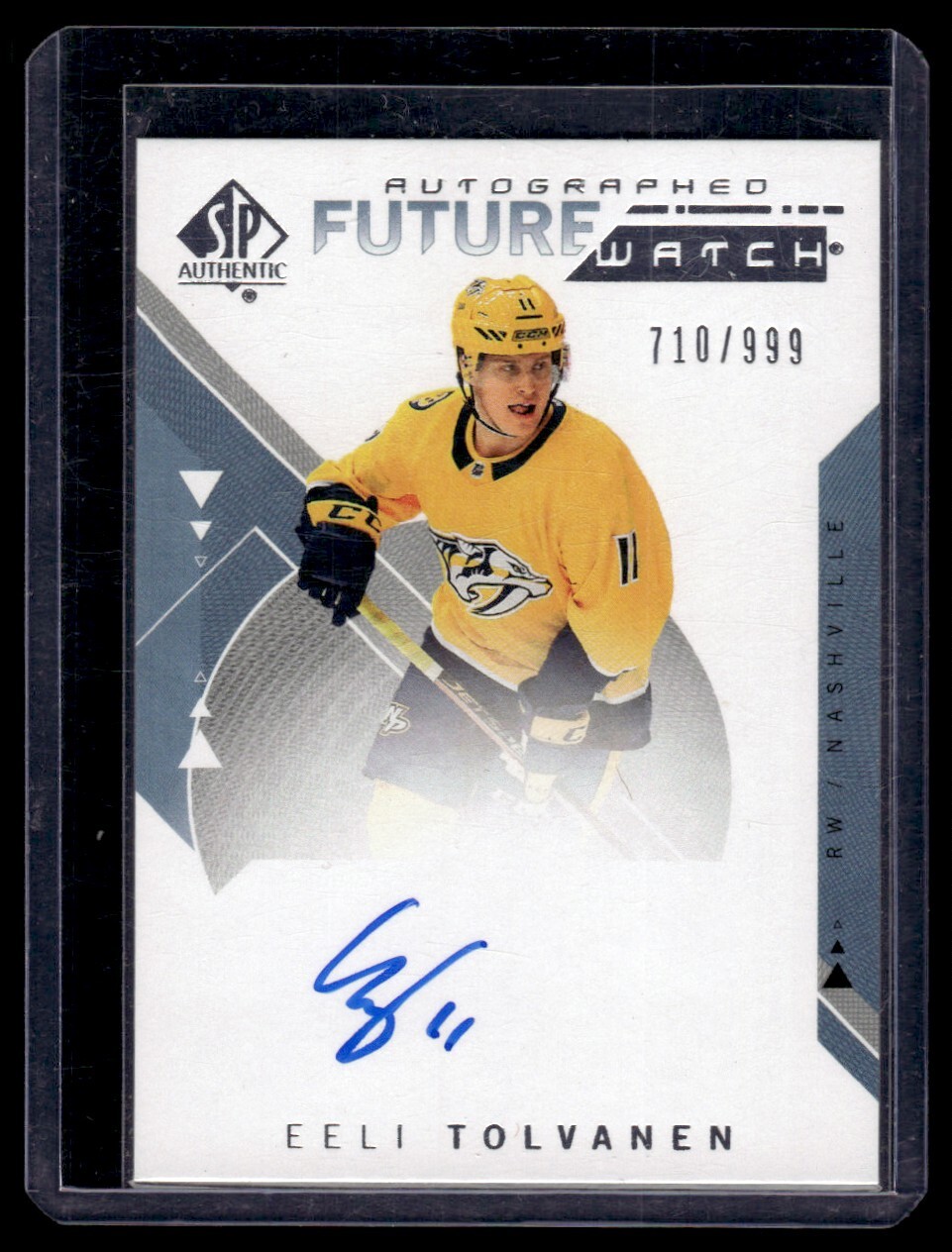 2018-19 SP Authentic Future Watch Autograph Rookie Eeli Tolvanen RC Auto /999