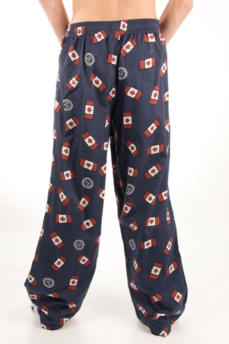 Life is Good True Blue Canadian Flag Pajamas Lounge Pants Canada Loungepants NWT