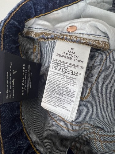 Gap Boys Jeans Size 12, Slim Taper Jeans NWT - Picture 7 of 11