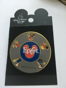WDW-Disney-Epcot-Flags-Mickey-Ears-Head-SPINNER-Pin-New-Original-Card-Free-Ship