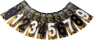Factory Effex Standard Number 6in. No.7 - Black FX02-4457