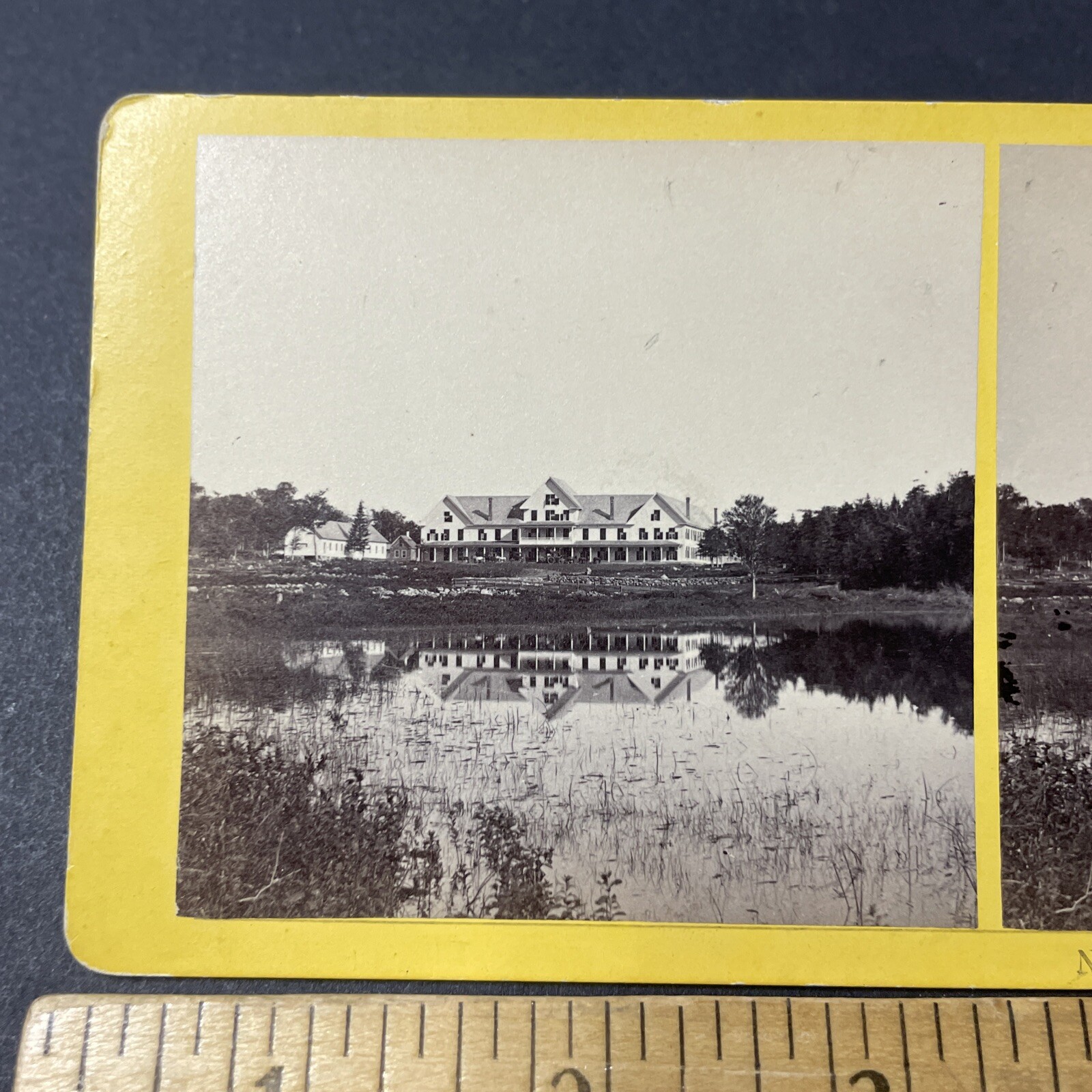 Antique 1870s Crawford House Hotel New Hampshire Stereoview Photo Card