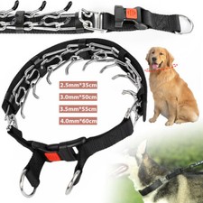 Dog Prong Training Collar With Rubber Tips | Medium Size For Large Breed Dogs