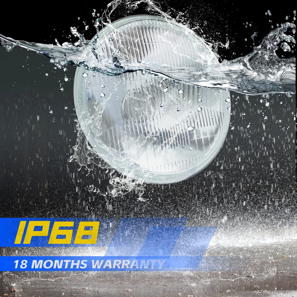 8 PIEZAS 5 3/4" 5.75 LED Faros HI/LO Beam H5006 H5001 para Plymouth GTX Fury Foto 3 de 4