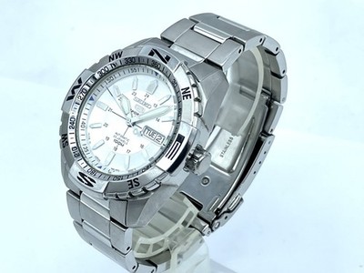 SEIKO 5 Sports Automatic Watch Silver Dial 100m W/R SNZJ03J1 Good