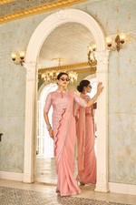 Party Look Bollywood Reay To Wear Saree Blouse Indian Women Designer Ethnic Sari