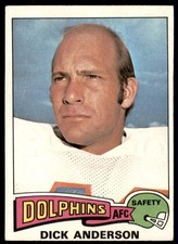 1975 Topps Dick Anderson Miami Dolphins #440 EX