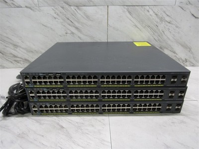 Lot of 3 Cisco Catalyst 2960-X Gigabit Ethernet Switch WS-C2960X-48LPS-L
