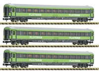 Fleischmann 6260086 - Personenwagen Set 2 Reisezugwagen Flixtrain Ep.Vi 3-Teilig