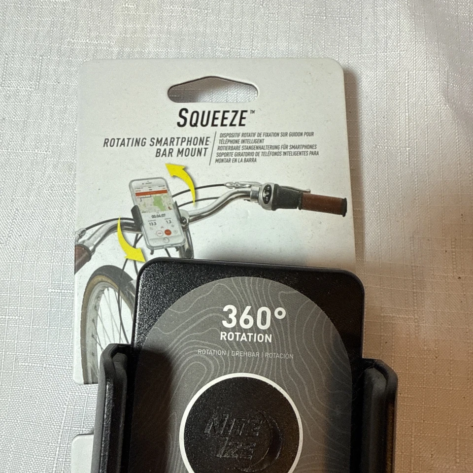 Nite Ize Squeeze Rotating Smartphone Phone Bar Mount Bike Bicycle Stroller NEW - Image 2 of 4