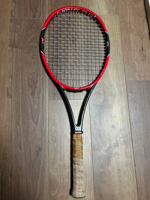 Wilson PROSTAFF 97 Tennis Racket 315g Black/Red 16x19 Grip 2 Used