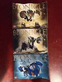 LEGO Bionicle Bohrok 8560 8561 8562 Pahrak Nuhvok Gahlok Complete Sets w/ Krana