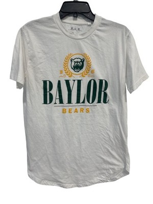 Pressbox Graphic Tee Medium Baylor Bears Short Sleeve Crewneck Tee White Cotton