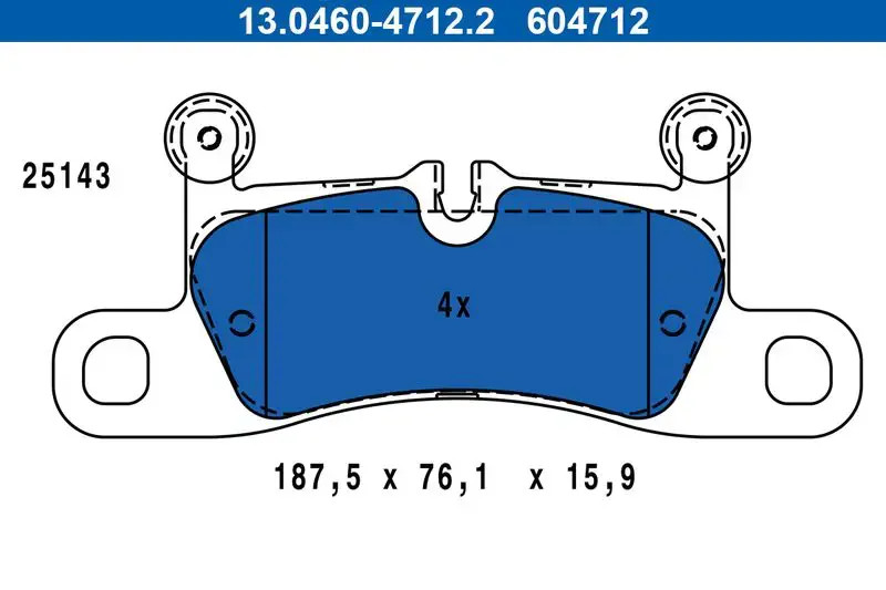 Brake pads 13.0460-4712.2 ATE for PORSCHE 911 Convertible 911 911 Targa