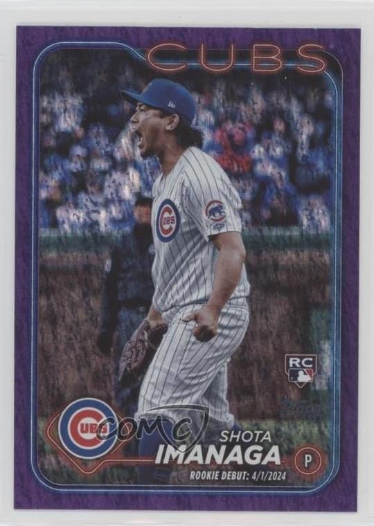 2024 Topps Update Debut Purple Holo Foilboard /799 Shota Imanaga Rookie RC