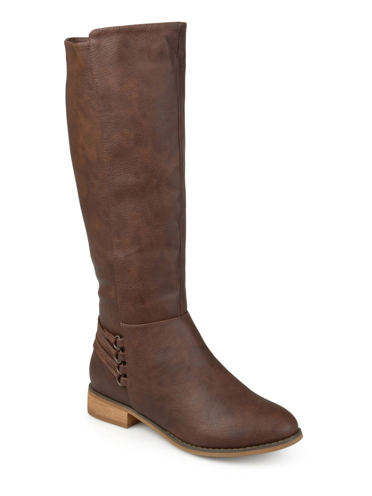 JOURNEE COLLECTION Womens Brown Marcel Round Toe Block Heel Riding Boot 8.5 M