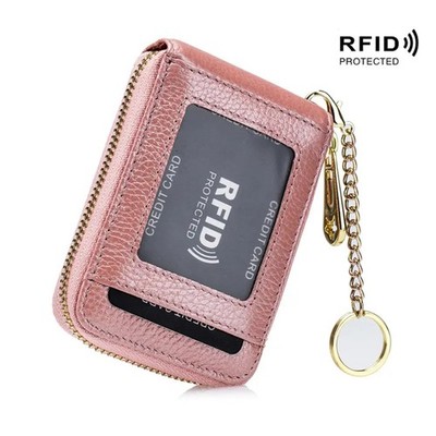 Multi-compartment Wallet, Credit Card Holder, Simple Zip Around Card Case 3Color