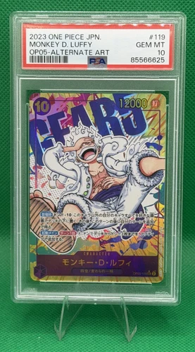 One Piece CCG Monkey.D.Luffy Alt Art OP05-119 Alt Art Japanese Card OP05 PSA 10