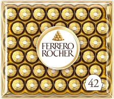 Ferrero Rocher Chocolates Gift Box for Christmas 42 Pieces - Milk Chocolate and 