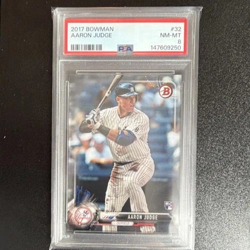 2017 Bowman Aaron Judge #32 Rookie Base Set New York Yankees PSA 8 Baseball