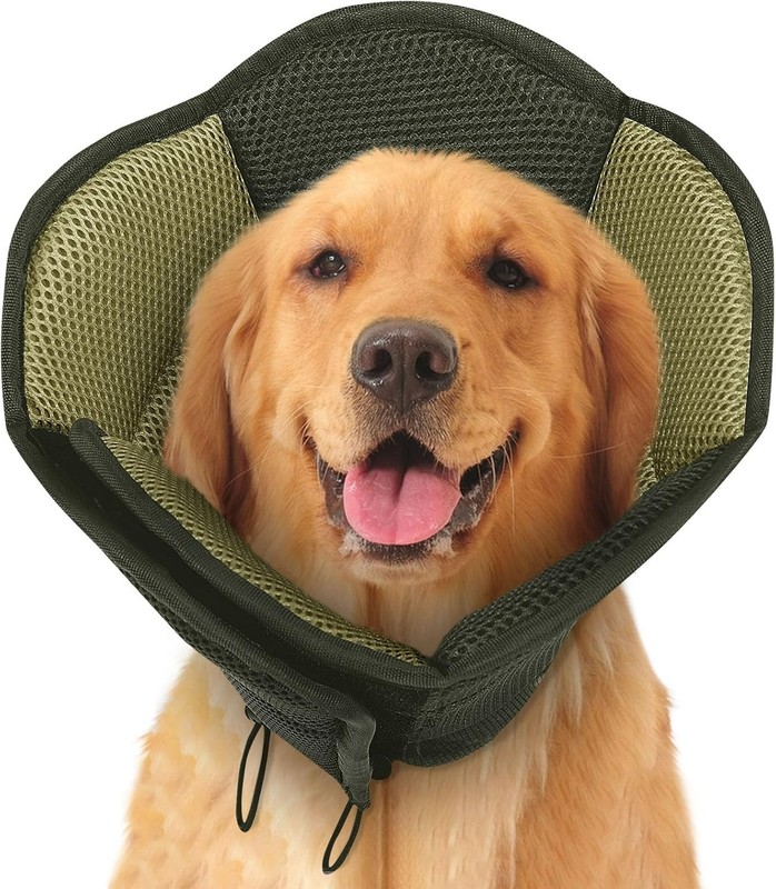AOFITEE Dog Cone - Soft Cone After Surgery for Large Dogs GREEN LARGE C0219