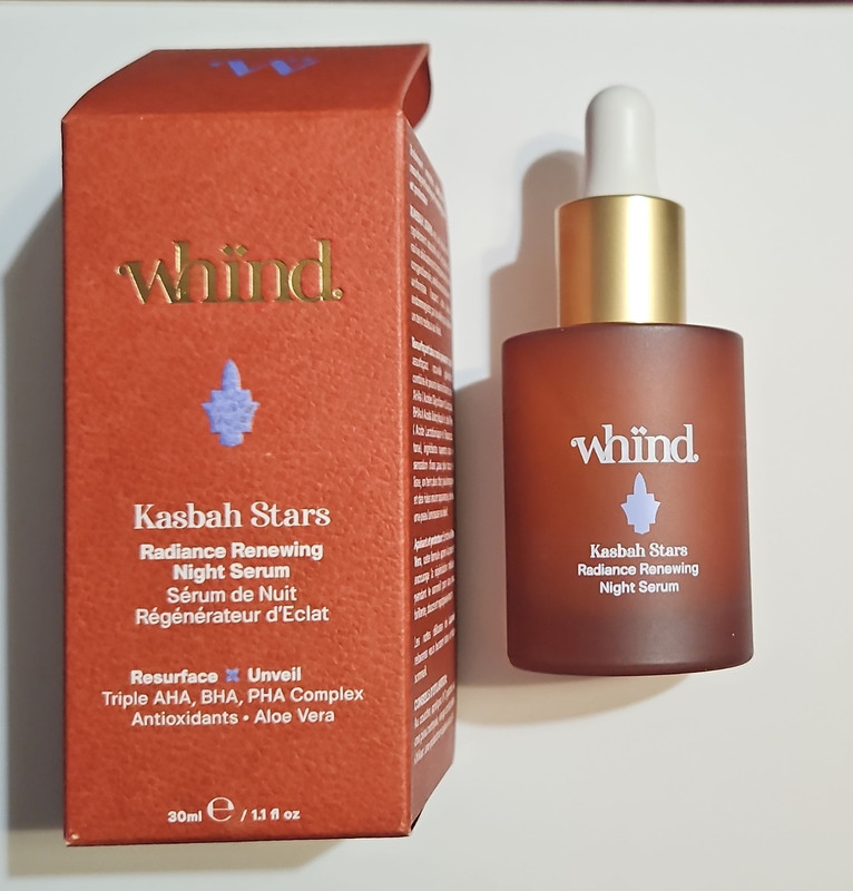 Whind Kasbah Stars Radiance Renewing Night Serum 1.1 fl oz Vegan AHA/BHA