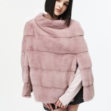 Unused Copenhagen Platinum Mink Cape, Size 44-66.5