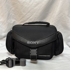 SONY HANDYCAM Video Camera Camcorder Soft Carrying Case 11x7 Bag Strap Black